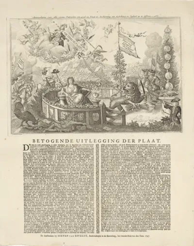 Allegorie op de verheffing van Willem IV, 1747