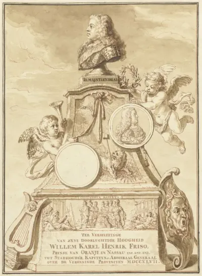Allegorie op de verheffing van Willem IV tot stadhouder, 1747