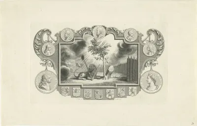 Allegorie op de verheffing van Willem IV tot stadhouder in 1747