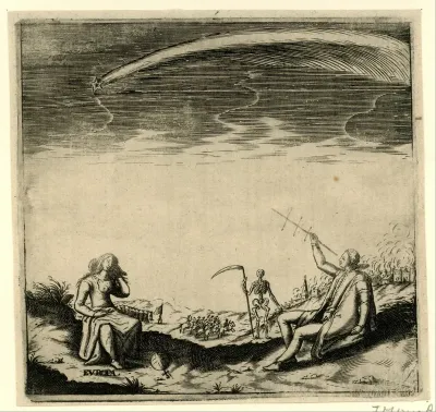 Allegorie op de verschijning van een komeet in november 1618