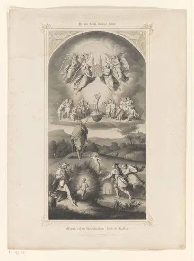 Allegorie op de Vierzehnheiligen basiliek
