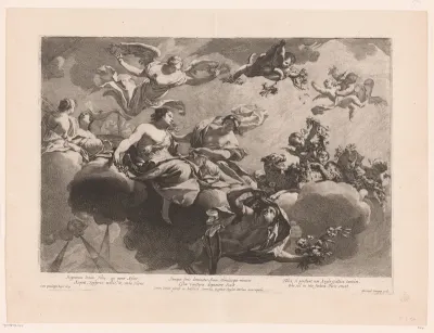 Allegorie op de vrede tussen Frankrijk en Engeland