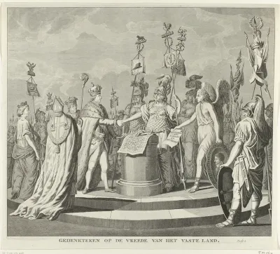 Allegorie op de Vrede van Campo Formio, 1797