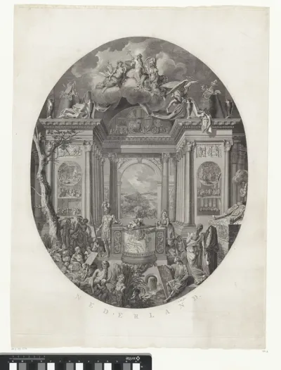 Allegorie op de vroegste geschiedenis van Nederland