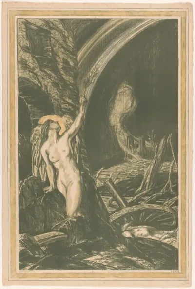 Allegorie op de wedergeboorte van kunst na de Eerste Wereldoorlog