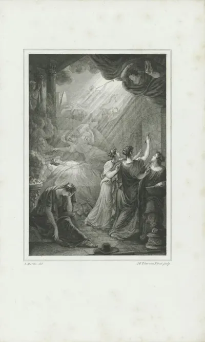 Allegorie op den dood van Bilderdijk, 1831