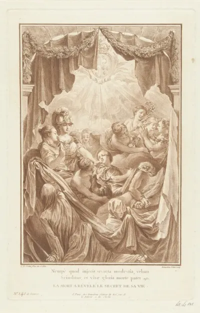Allegorie op dood van Lodewijk XV