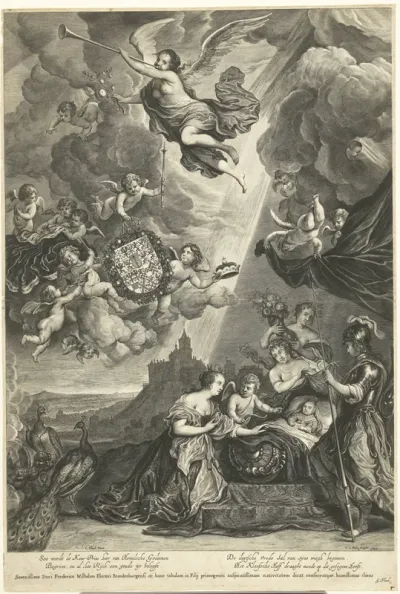 Allegorie op geboorte van Willem Hendrik, erfprins van Brandenburg in 1649