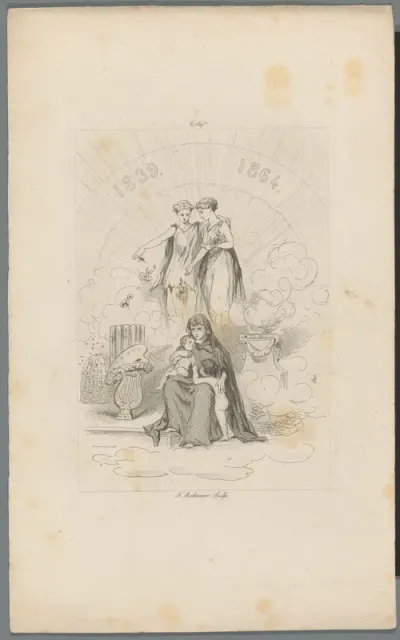 Allegorie op het 25-jarig bestaan van Arti et Amicitiae, 1864