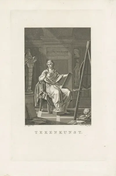Allegorie op het departement Tekenkunde van Felix Meritis