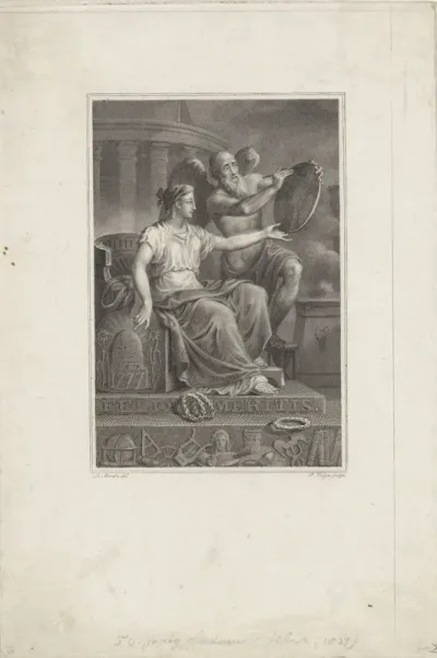 Allegorie op het gouden jubileum van Felix Meritis