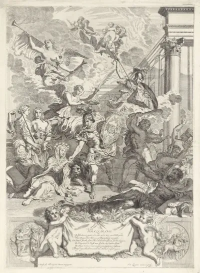 Allegorie op het herstel van de Godsdienst in Engeland door Willem III, 1688-1689