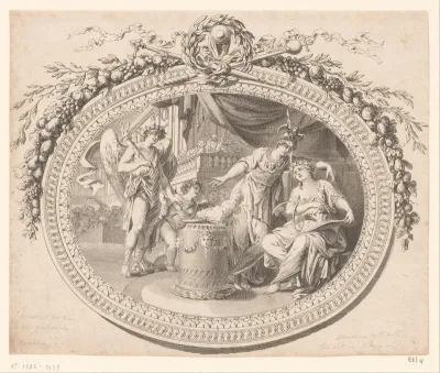 Allegorie op het huwelijk tussen Lodewijk XVI van Frankrijk en Marie Antoinette