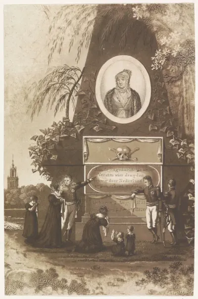 Allegorie op het overlijden van prinses Wilhelmina van Pruisen, 1820