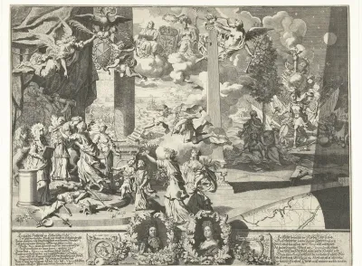 Allegorie op het verdrag van Altona, 1689