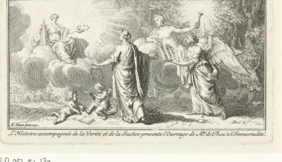 Allegorie op het werk van Jacques Auguste de Thou