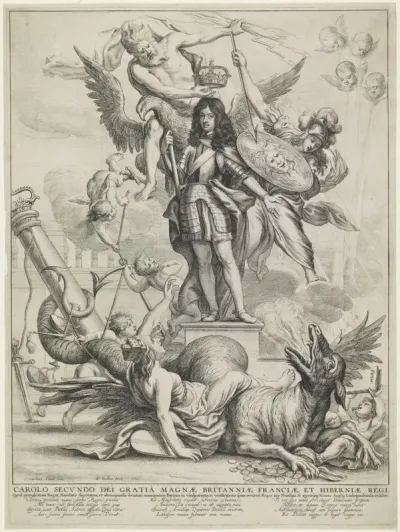 Allegorie op koning Karel II van Engeland