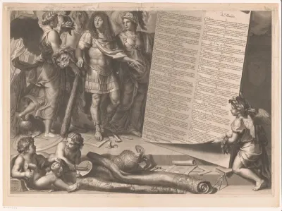 Allegorie op Lodewijk XIV (onderste deel)