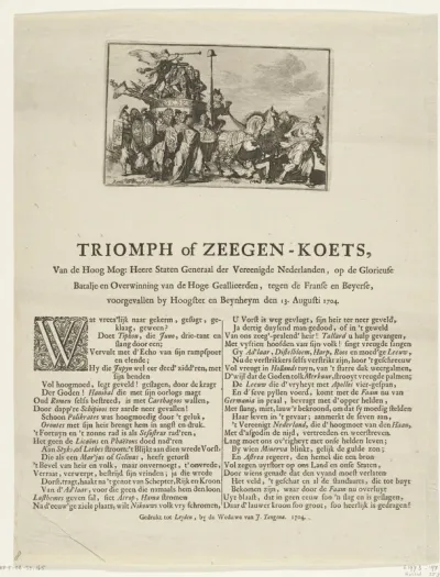 Allegorie op overwinning bij Höchstädt, 1704