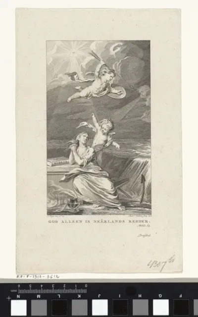 Allegorie op watersnood van 1775