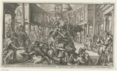 Allegorie rond de rol van Nassau in de eenheid van de Republiek