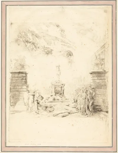 Allégorie sur l'Erection de la Statue de Louis XV (Allegory on the Establishment of a Statue of Louis XV)