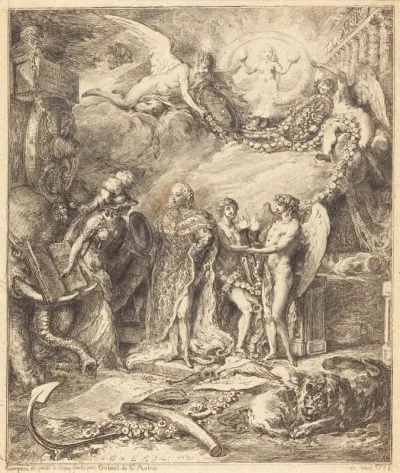 Allegorie sur la mariage du Comte de Provence