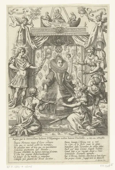Allegorie ter ere van Isabella Clara Eugenia na het schieten van de papegaai in 1615