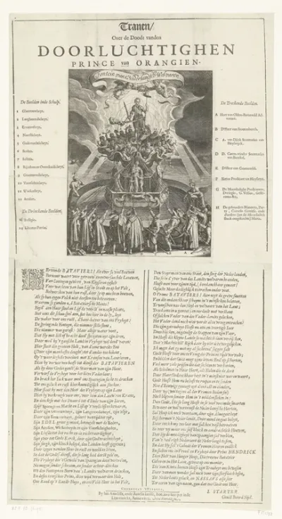 Allegorie ter ere van prins Maurits bij zijn overlijden, 1625