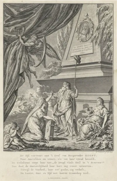 Allegorisch grafmonument voor Hendrik Danielsz. Hooft, 1794