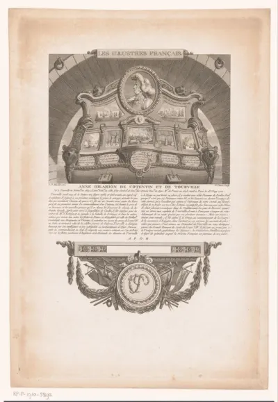 Allegorisch portret van Anne Hilarion de Tourville