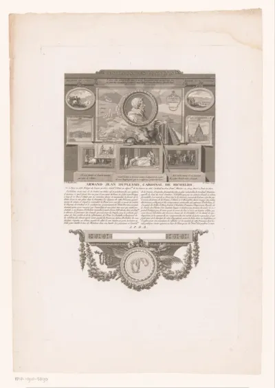 Allegorisch portret van Armand-Jean du Plessis van Richelieu