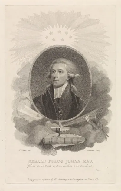 Allegorisch portret van de hoogleraar Sebald Fulco Johan Rau