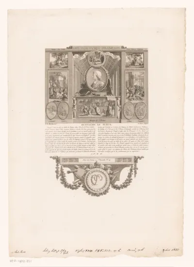 Allegorisch portret van Eustache Lesueur