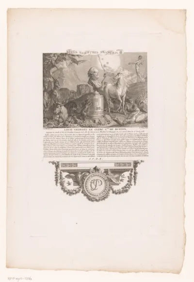 Allegorisch portret van Georges-Louis Leclerc de Buffon