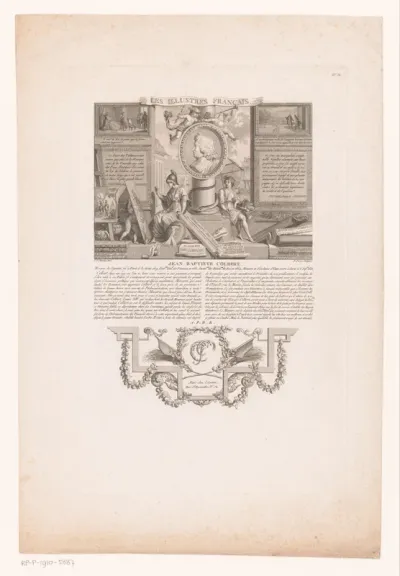 Allegorisch portret van Jean-Baptiste Colbert