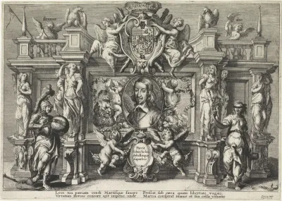 Allegorisch portret van Leopold Willem, landvoogd der Zuidelijke Nederlanden