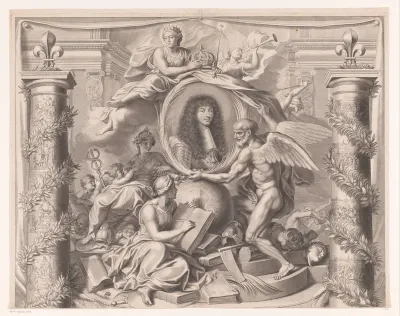 Allegorisch portret van Lodewijk XIV (bovenste deel)