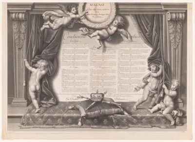 Allegorisch portret van Lodewijk XIV (onderste deel)
