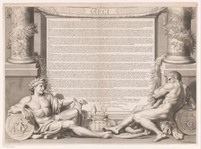 Allegorisch portret van Lodewijk XIV (onderste deel)