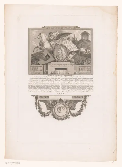 Allegorisch portret van Nicolas Boileau