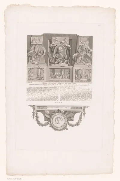 Allegorisch portret van Voltaire