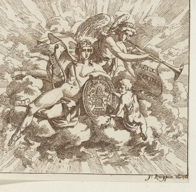 Allegorische compositie op Felix Meritis