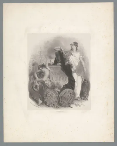 Allegorische compositie ter verheerlijking van Richard Cobden