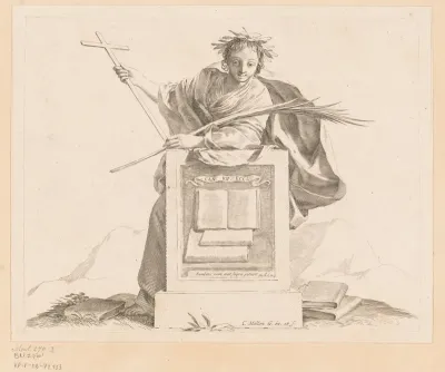 Allegorische figuur met reliëf