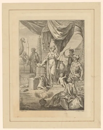 Allegorische oriëntaalse voorstelling