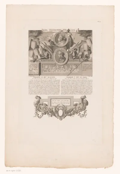 Allegorische portretten van Filips II en Karel V