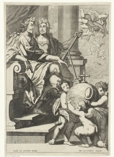 Allegorische verheerlijking van keizers Ferdinand I en Ferdinand III