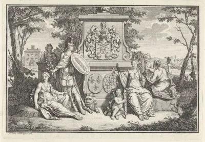 Allegorische voorstelling als eerbetoon aan Ferdinand van Collen