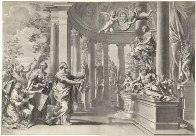 Allegorische voorstelling: de tempel van wijsheid (Sapienta)